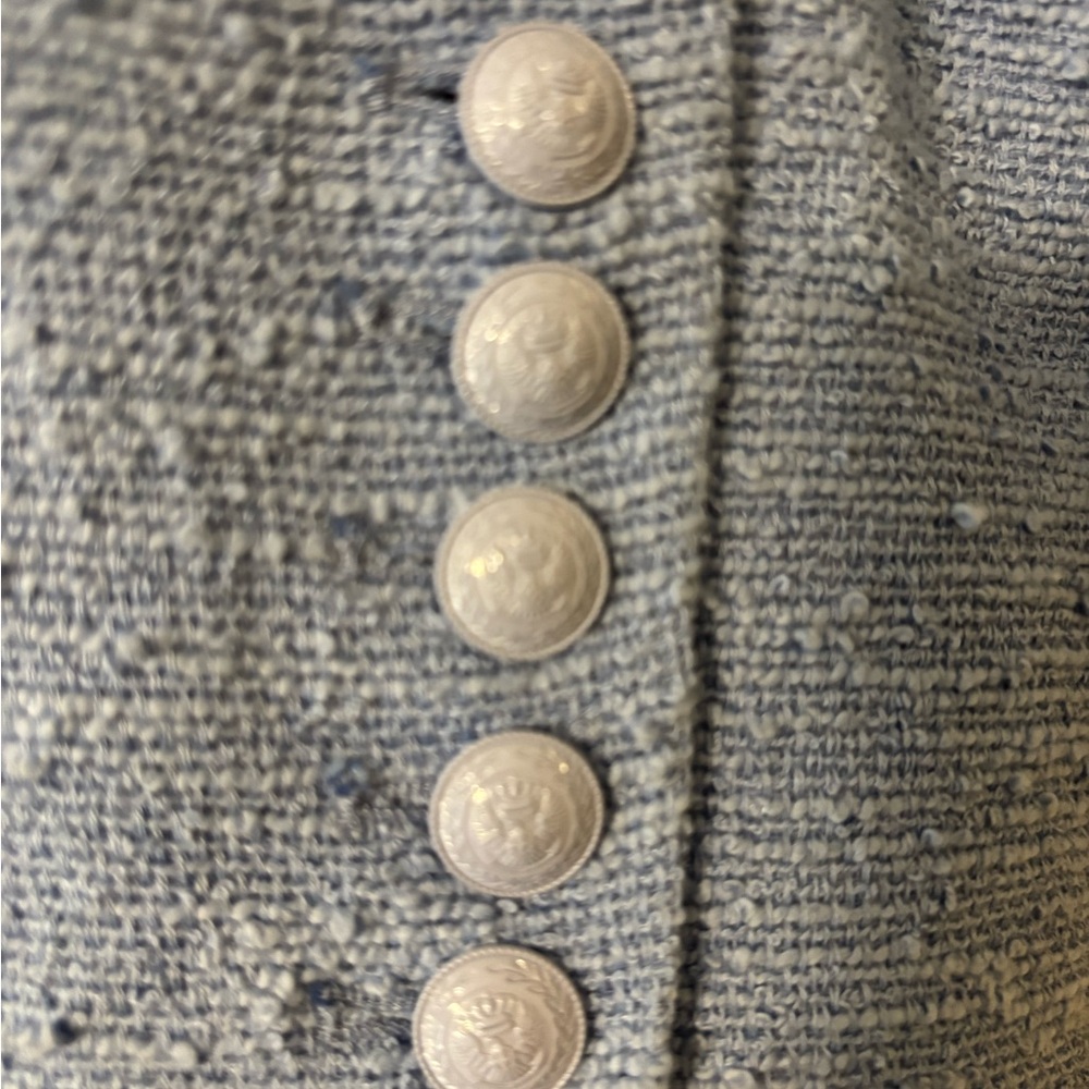 L'AGENCE Sky Blue Tweed Kenzie Blazer NWT - Picture 3 of 6